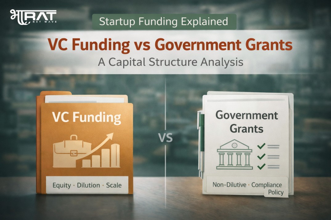 VC funding vs government grants in India comparison for startup capital structure decisions